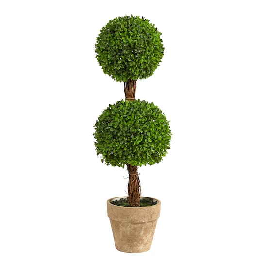 2.5ft. Potted Boxwood Double Ball Topiary Tree